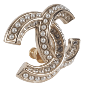 CHANEL B20 A CC Stud Perlen Ohrringe Luxus Designer Modeschmuck OP: 680 €