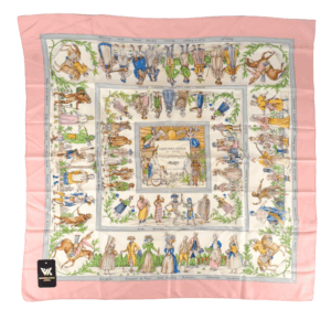 HERMÈS "Costumes Civils Actuels" Luxus Seidencarré Tuch Stola 90 cm OP: 495 €