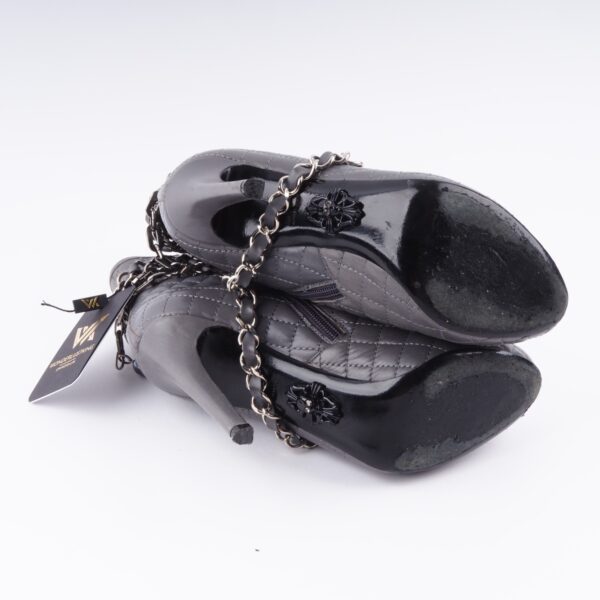 Quilted Skull & Chain Boots - Image 6