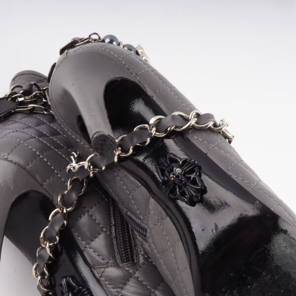 Quilted Skull & Chain Boots - Image 7
