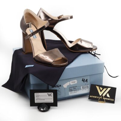 Leder High heels Sandalen