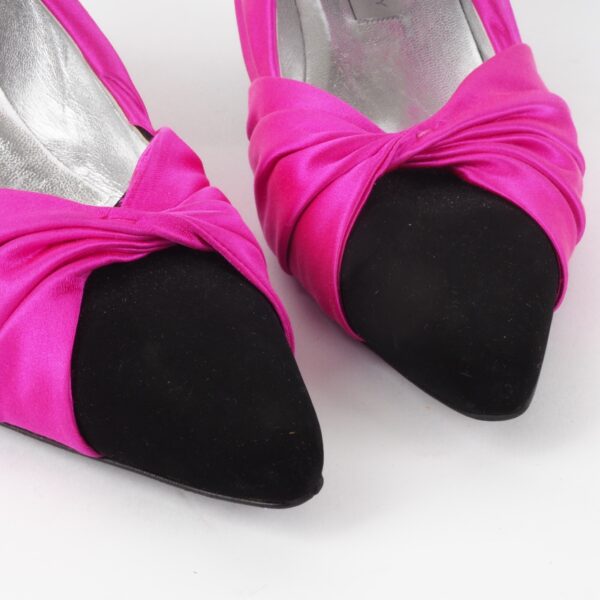 Satin / Leder Pumps – Bild 4
