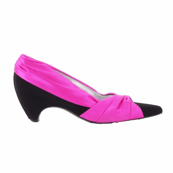 Satin / Leder Pumps