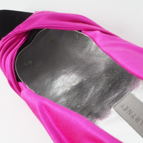 Satin / Leder Pumps – Bild 8