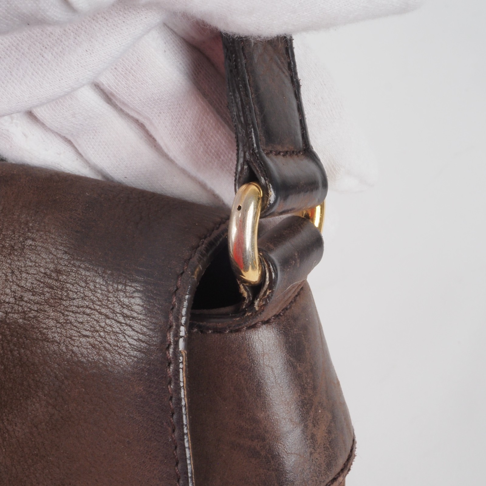 GUCCI Ribot Horse Brown Nubuck 296881 Luxury Shoulder Bag Rare Original Price: €1600 14 GUCCI Ribot Horse Brown Nubuck 296881 Luxus Schultertasche Selten OP: 1600 € - Image 14