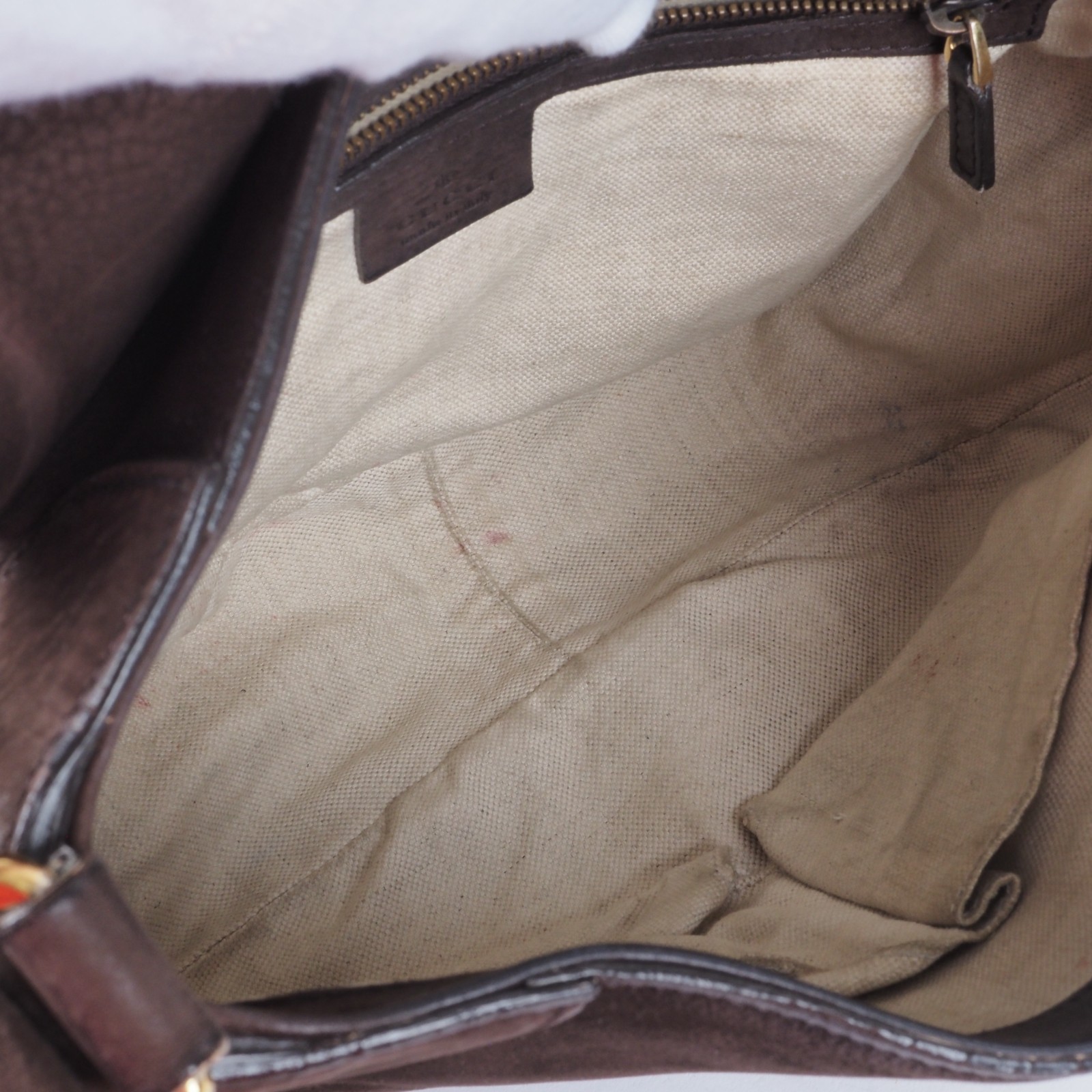 GUCCI Ribot Horse Brown Nubuck 296881 Luxury Shoulder Bag Rare Original Price: €1600 16 GUCCI Ribot Horse Brown Nubuck 296881 Luxus Schultertasche Selten OP: 1600 € - Image 16