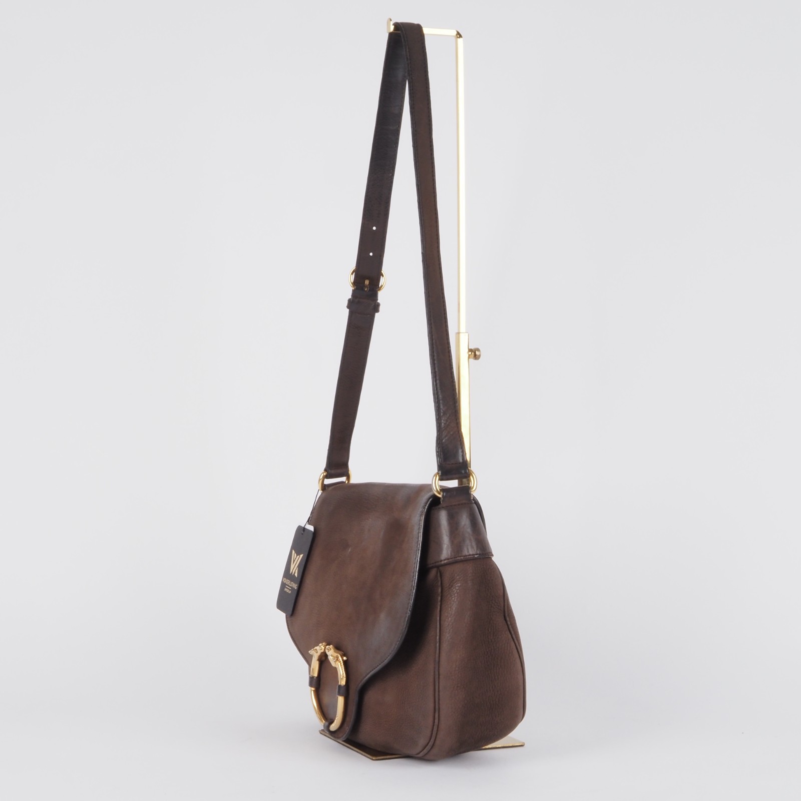 GUCCI Ribot Horse Brown Nubuck 296881 Luxury Shoulder Bag Rare Original Price: €1600 3 GUCCI Ribot Horse Brown Nubuck 296881 Luxus Schultertasche Selten OP: 1600 € - Image 3