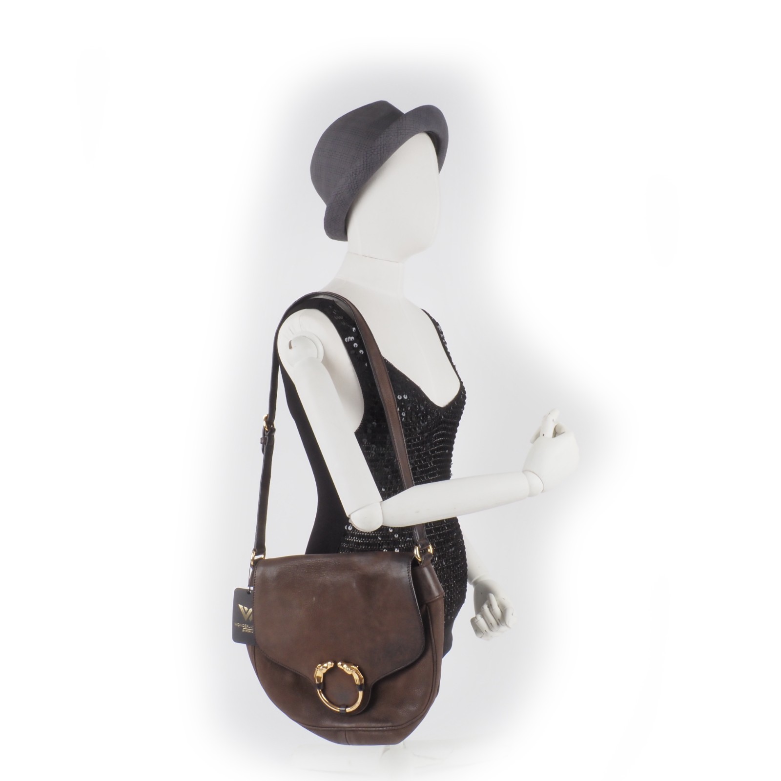 GUCCI Ribot Horse Brown Nubuck 296881 Luxury Shoulder Bag Rare Original Price: €1600 25 GUCCI Ribot Horse Brown Nubuck 296881 Luxus Schultertasche Selten OP: 1600 € - Image 25