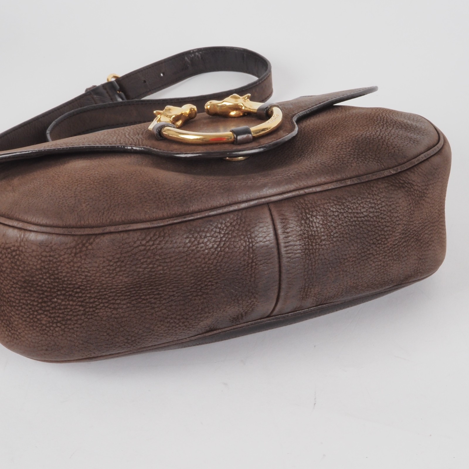 GUCCI Ribot Horse Brown Nubuck 296881 Luxury Shoulder Bag Rare Original Price: €1600 7 GUCCI Ribot Horse Brown Nubuck 296881 Luxus Schultertasche Selten OP: 1600 € - Image 7